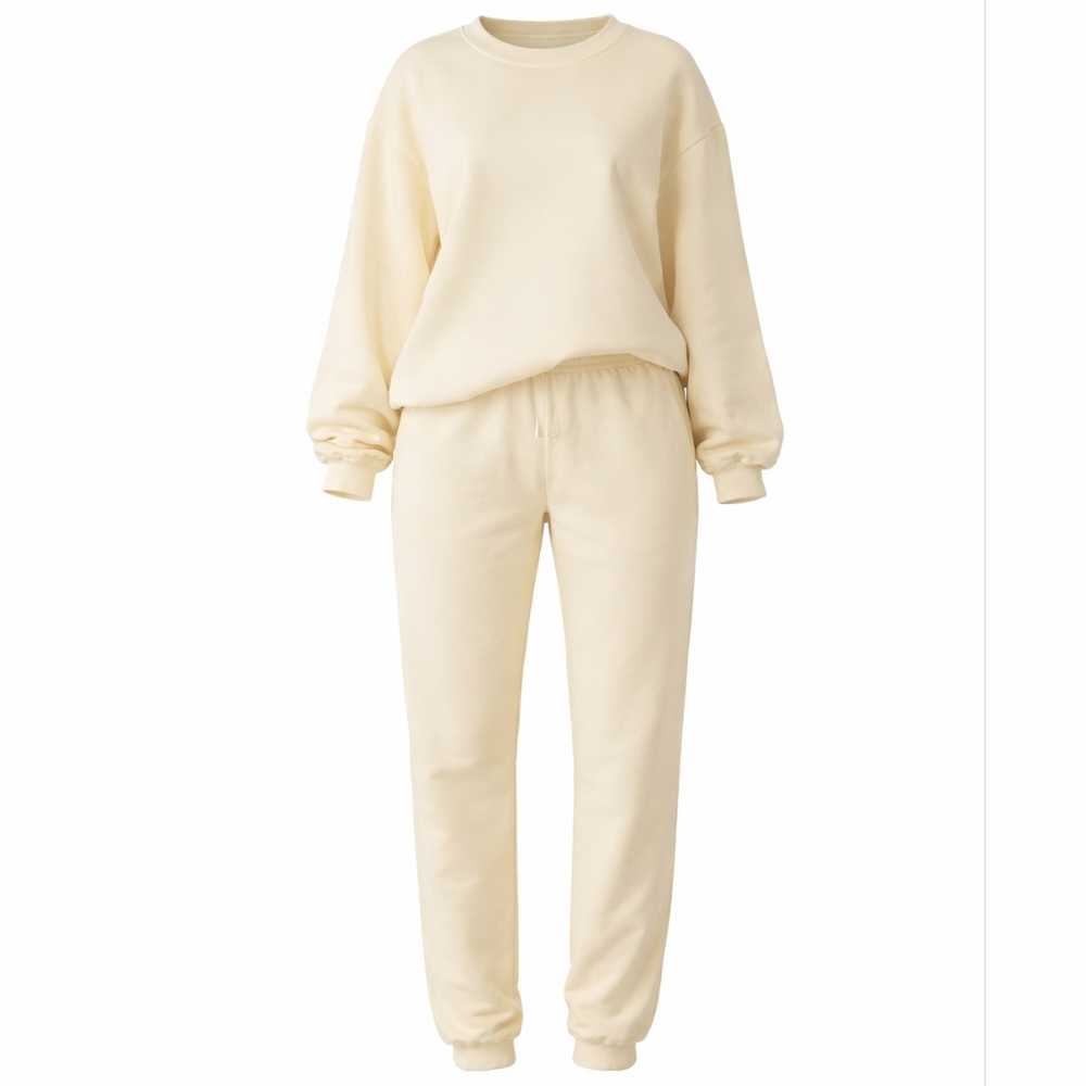 Women's Creamy Yellow 2 Piece Jogging Set - NWOT